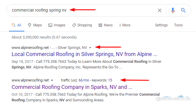 roofing seo results